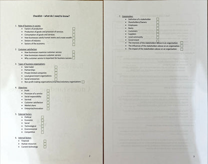 Business Management National 5 Study Notes